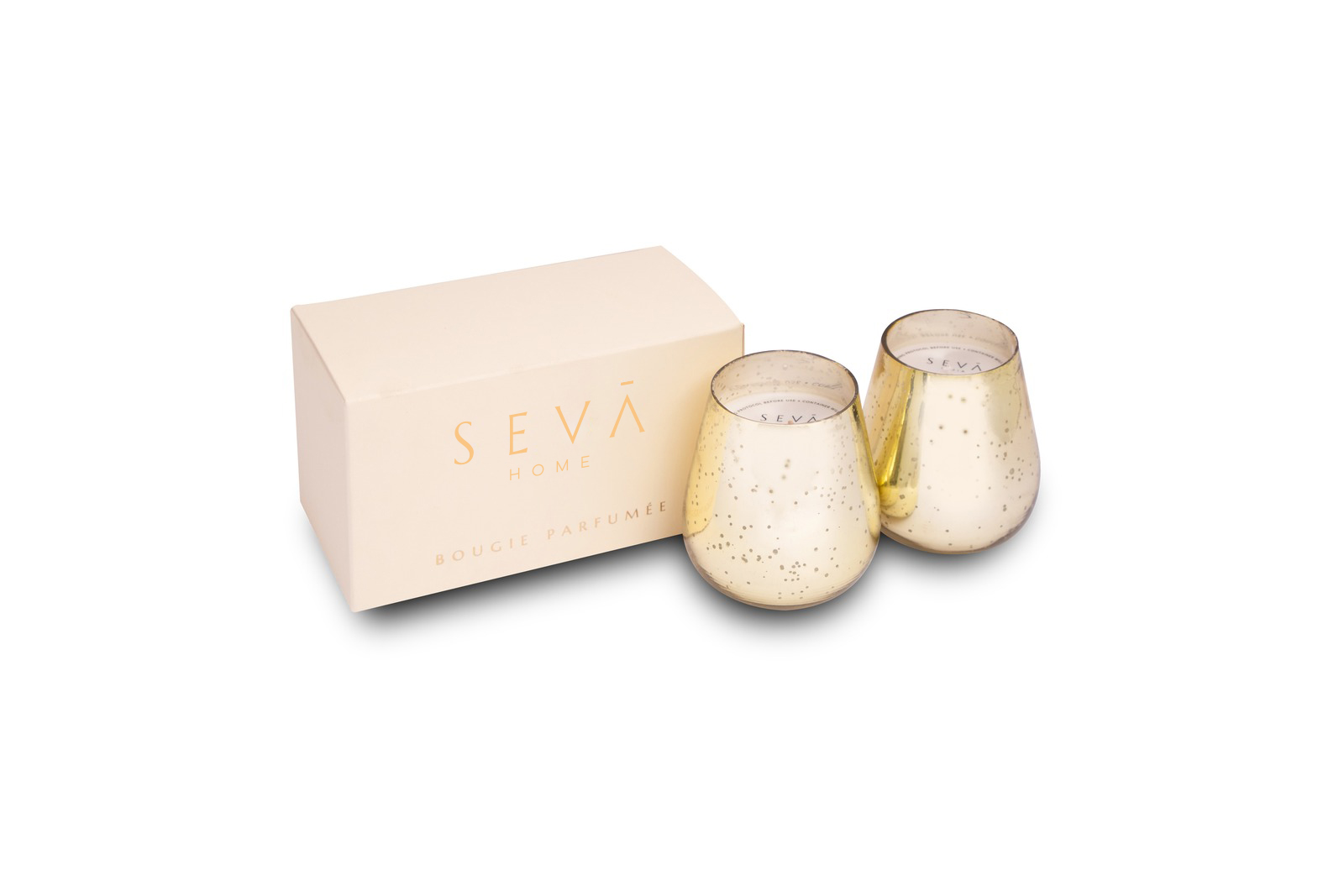Royal Candle Set of 2 (Gold) – Blanc | Tropical Vanilla & Coconut Luxury Candles