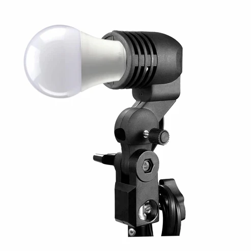 HIFFIN® 20 W Bulb Imported Photography Photo Light Lamp Bulb Single Holder E27 Socket Bracket Studio EU Plug,Black.
