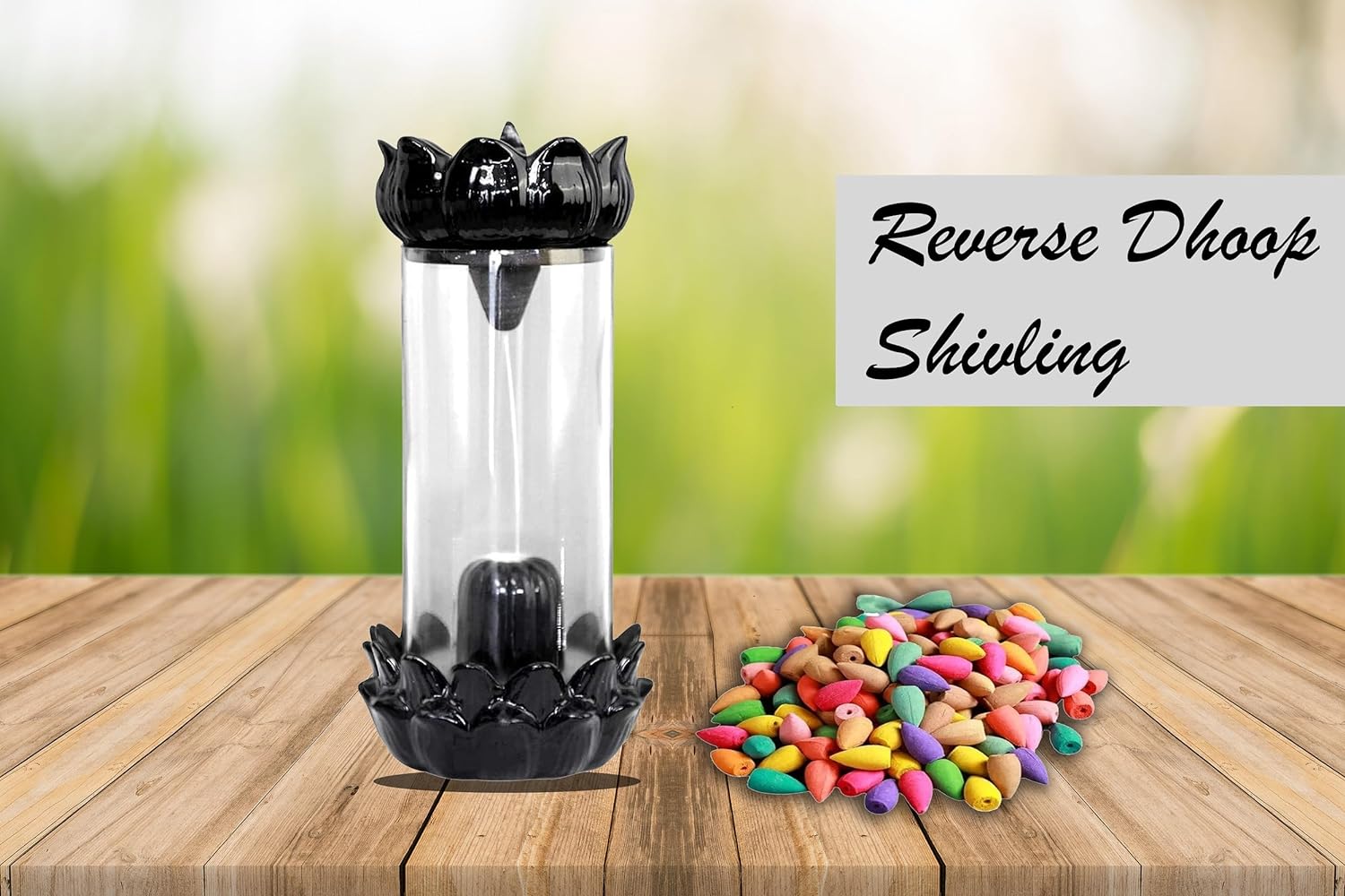 Ceramic Shivling Design, Smoke Backflow Incense Burner Cone Incense
