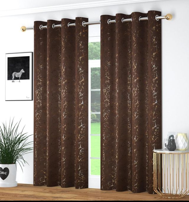 La Elite Room Darkening Polyester Window Curtains