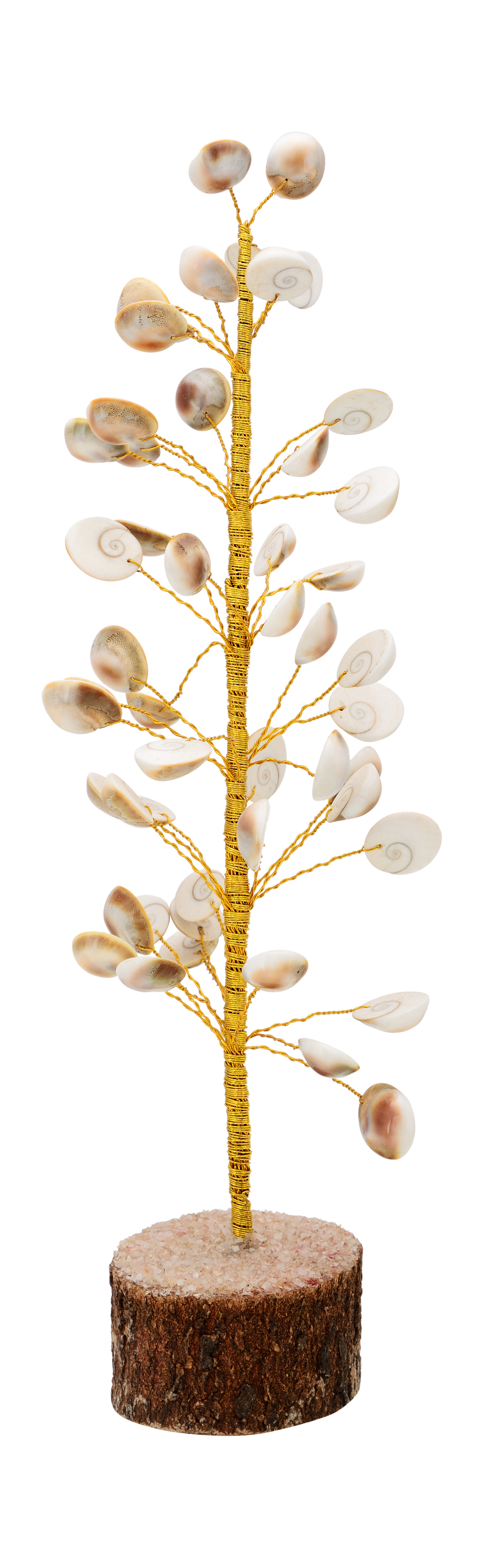 FengShui Gomti Chakra Tree with 50 Beads (5 x 5 x 31 cm,White)