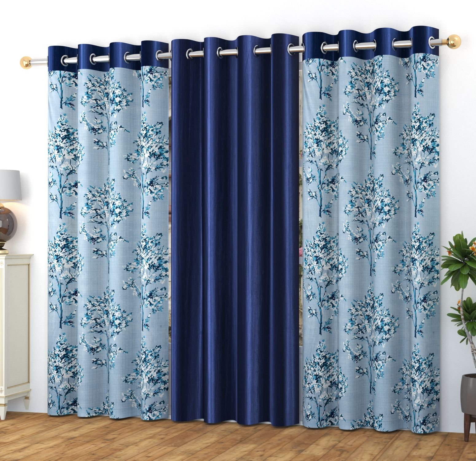 La Elite Room Darkening Polyester Window Curtains