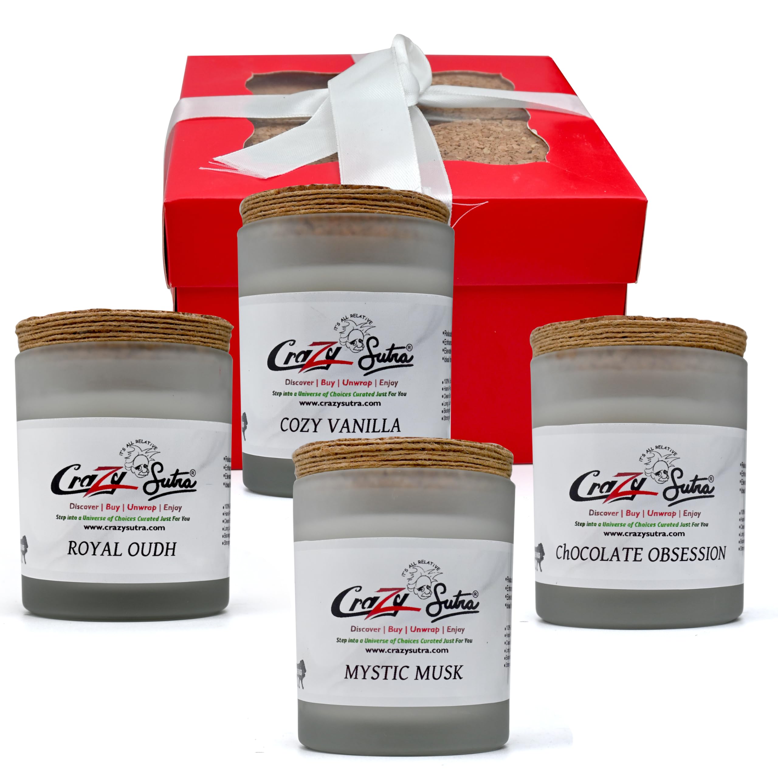 Natural Soy Wax Cork Jar Candle Pack - Pure Cotton Wicks, Essential Oil Scented