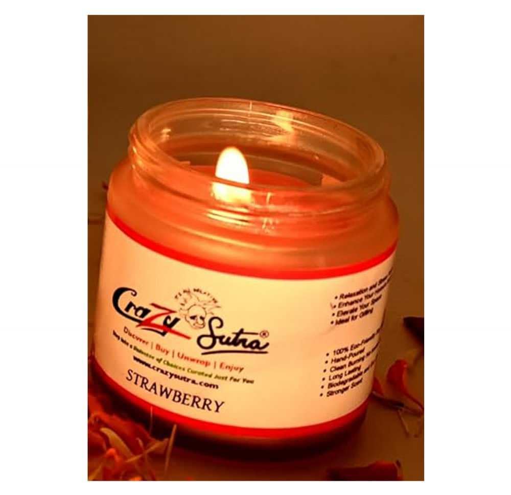 Scented Mango Candles | Soy Wax Aromatherapy Candle | Long Burning | Home Decor, Luxury Gift for Decoration | Floral (Fruit, 1pc)