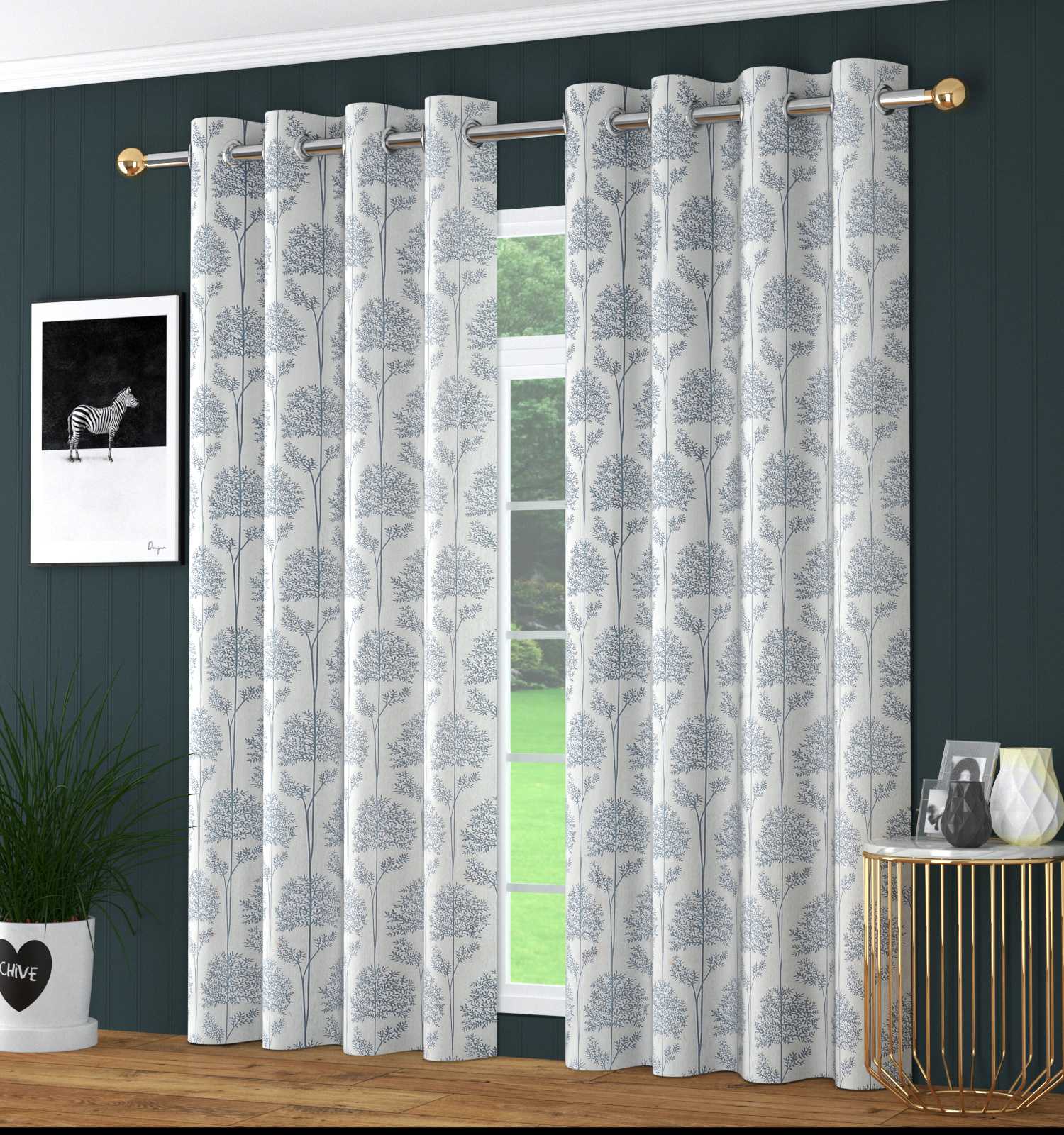 La Elite Room Darkening Polyester Window Curtains