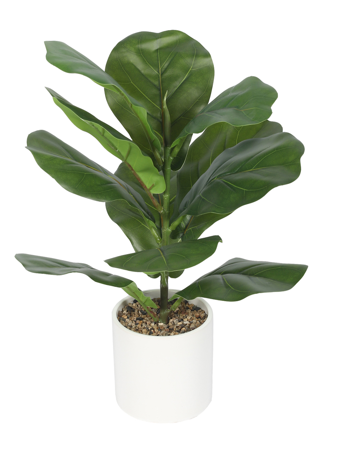 Artificial Plant 13inch Artificial Fiddle Leaf Fig bonsai Plants With Ceramic Pot|Home Decor,Office Decor Perfect Gift,Set of 1