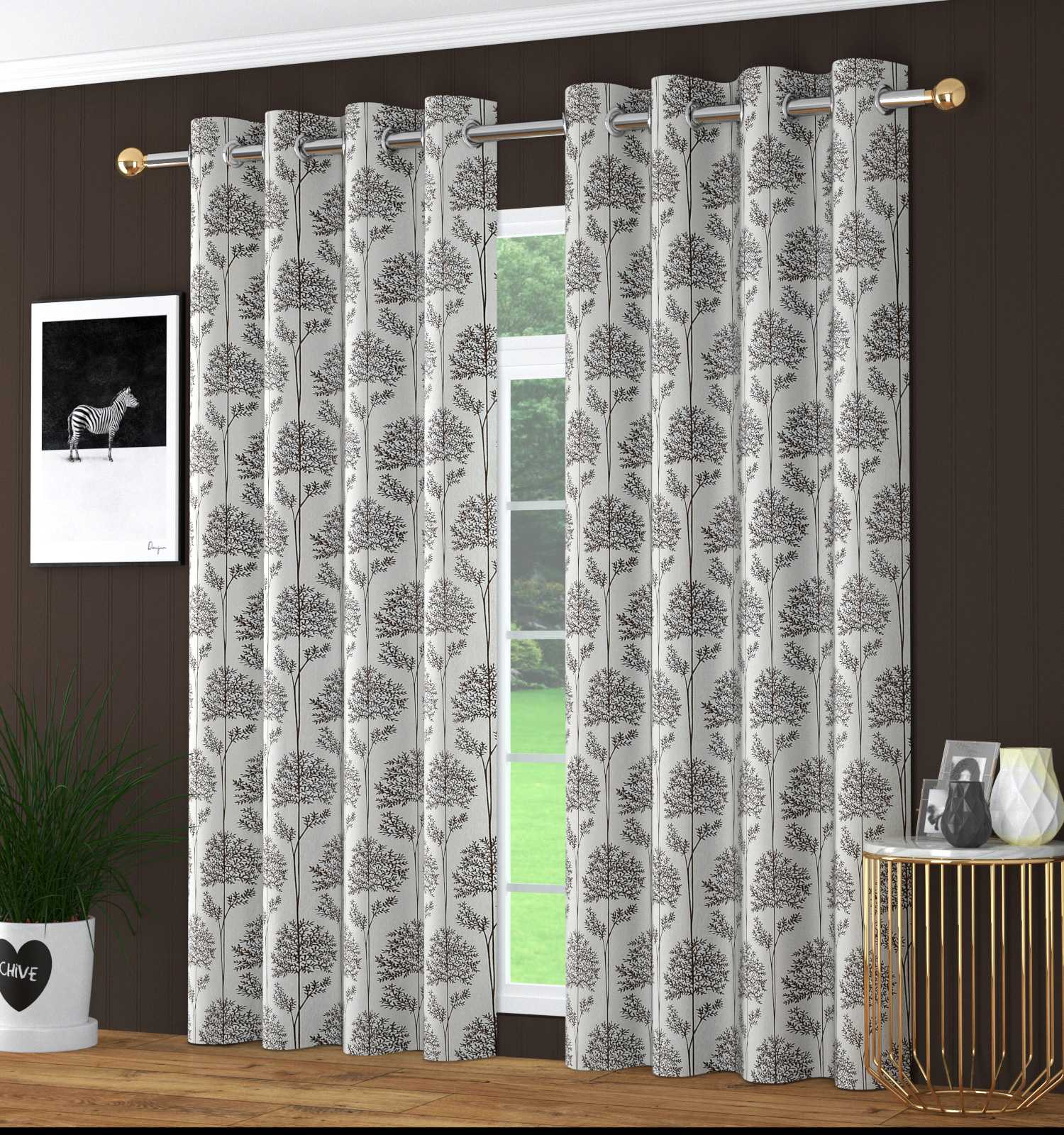 La Elite Room Darkening Polyester Window Curtains