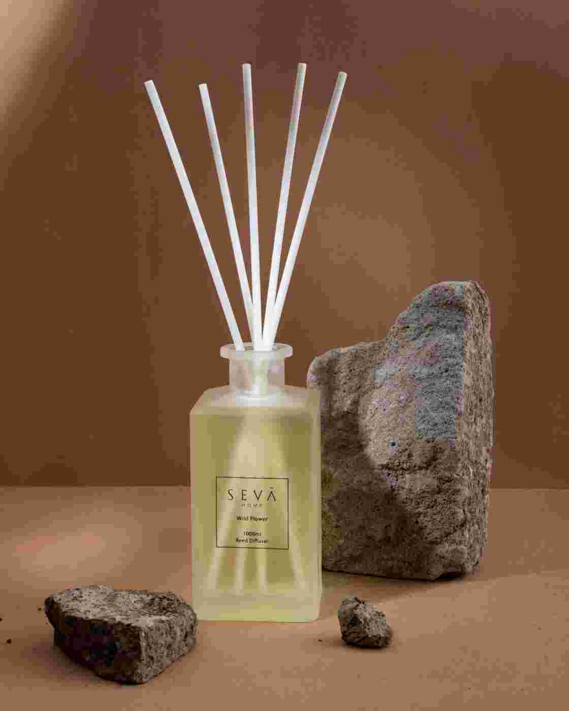 Wild Flower Reed Diffuser – 1000ml, Long-Lasting Botanical Home Fragrance