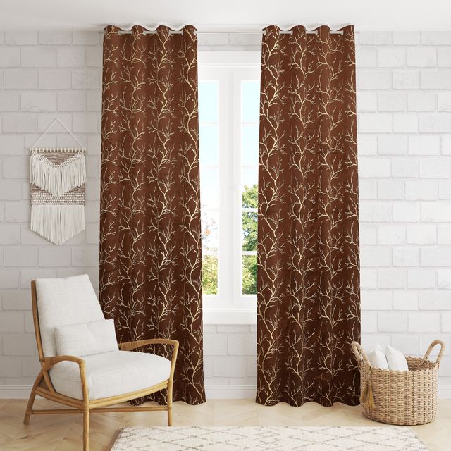 La Elite Room Darkening Polyester Window Curtains
