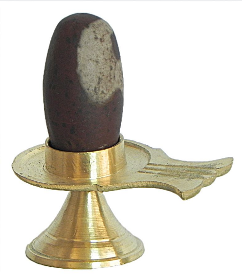 Narmadeshwar Shivling Idol On Brass Stand-Jaladhari for Pooja.