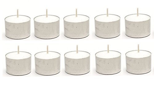 Pure Smokeless Tea Light Wax Candles 10 pcs Pack 7-9 hrs Burning time