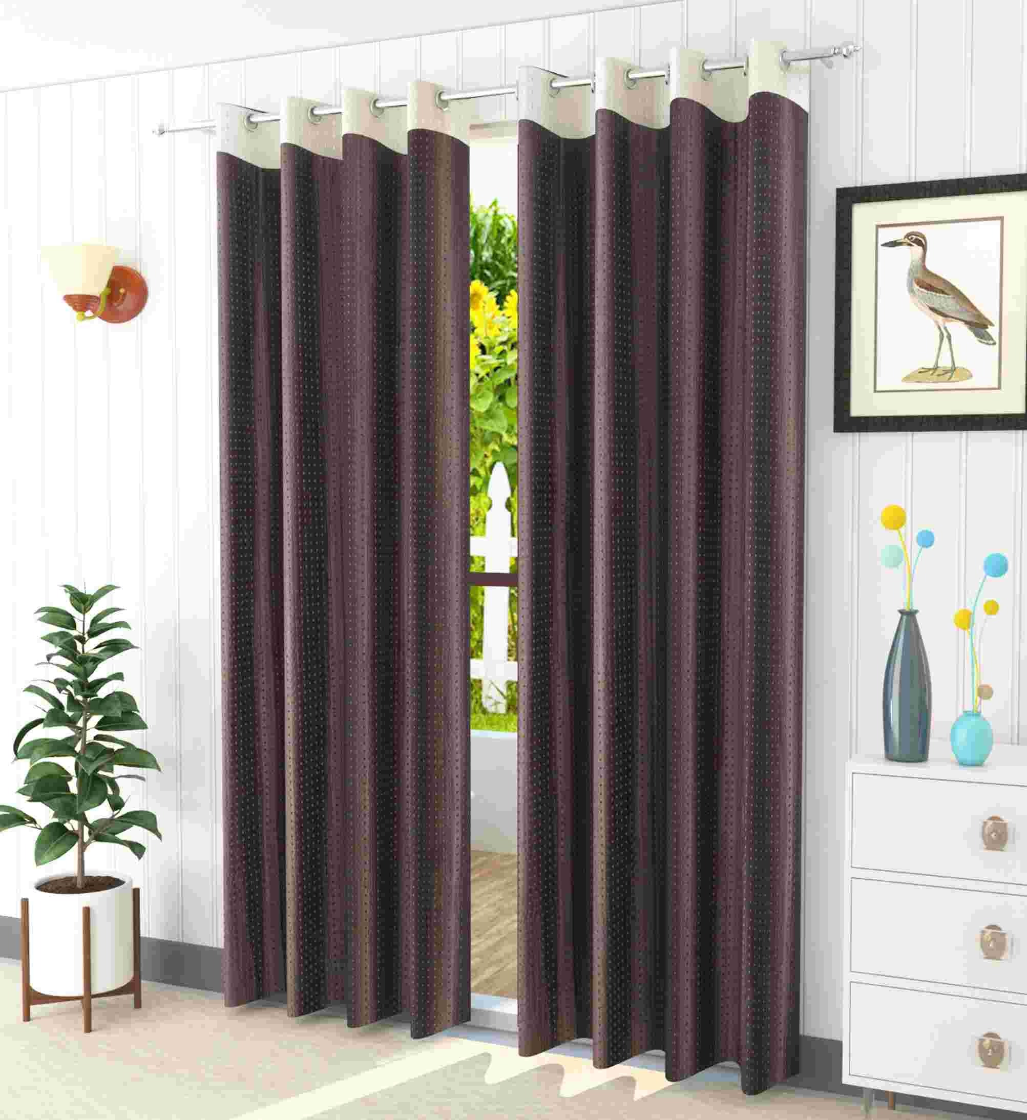 La Elite Room Darkening Polyester Window Curtains