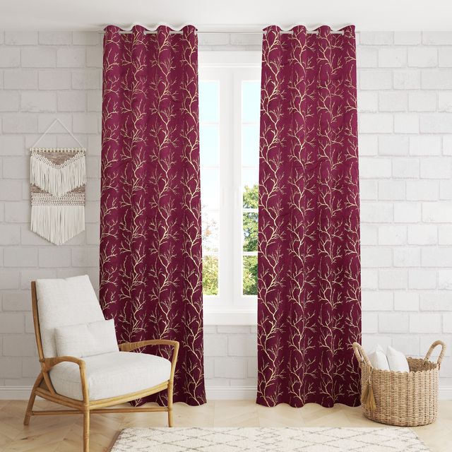 La Elite Room Darkening Polyester Window Curtains