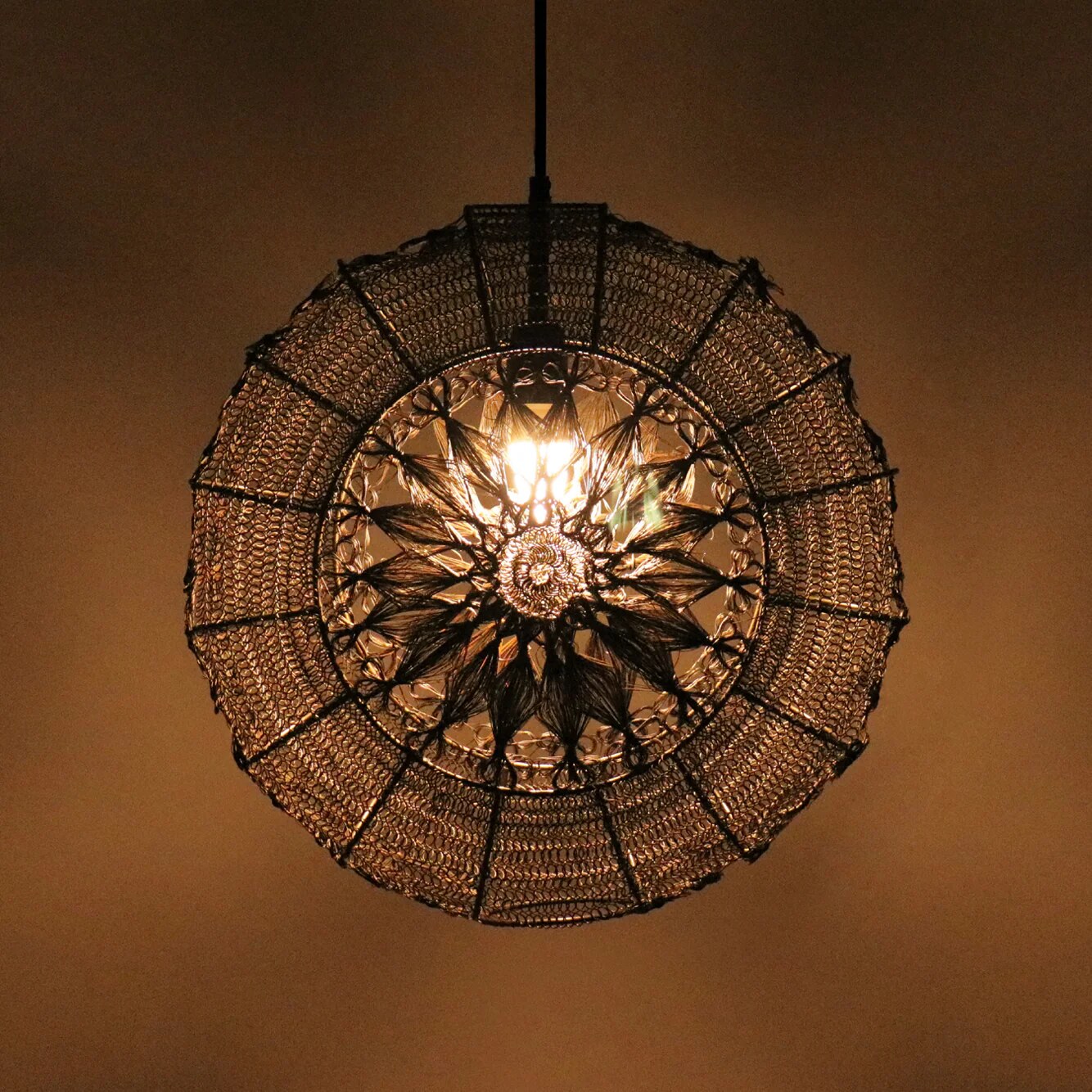 Warind Handcrafted Hanging Elegant Iron Base & Eclectic Design