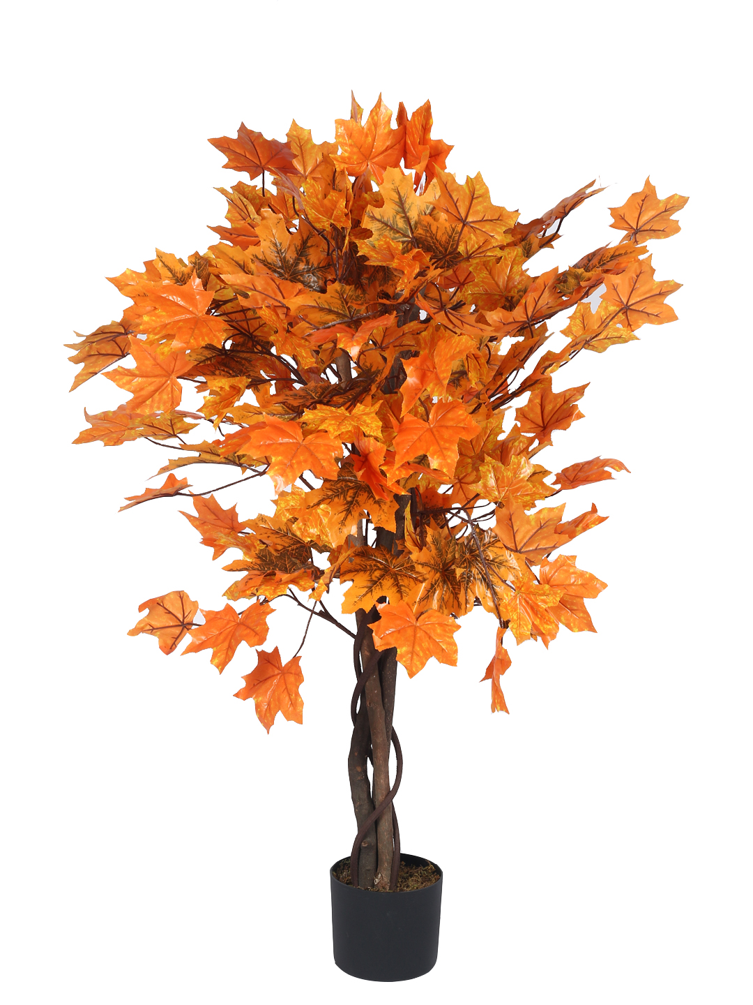 Artificial Plant 49inch Artificial Maple Fake Plant With Black Pot |Home Decor,Office Decor Perfect decor Gift,Set of 1