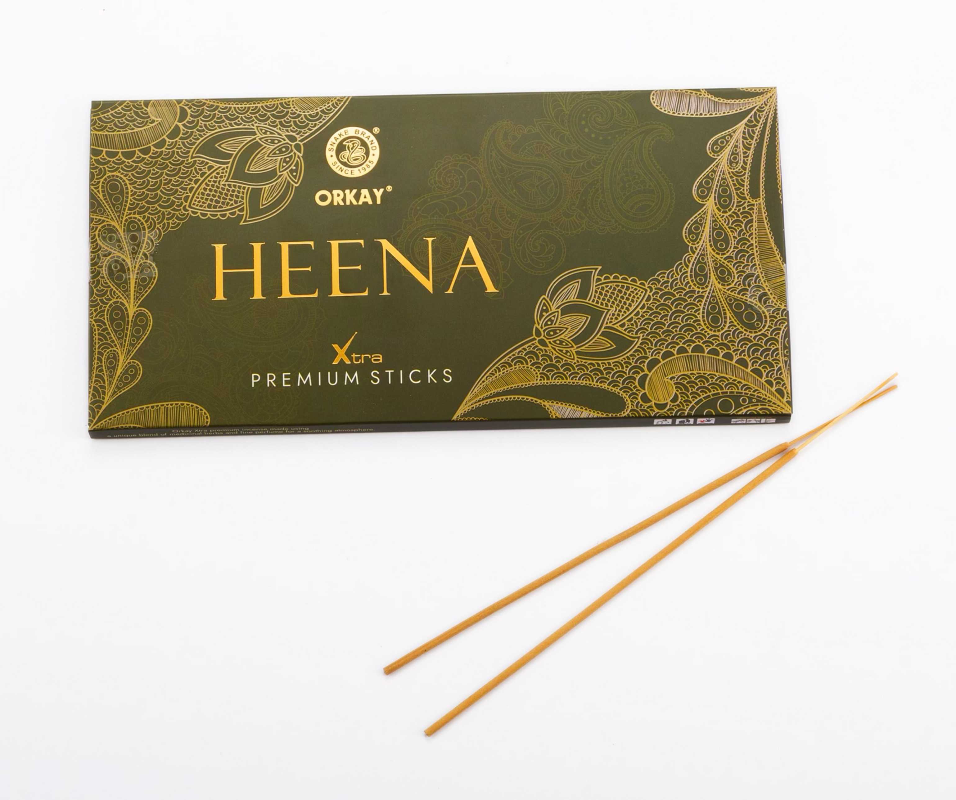 Orkay Heena 25 sticks || Pack of 12 || Contains 300 sticks Heena (25, Set of 12)