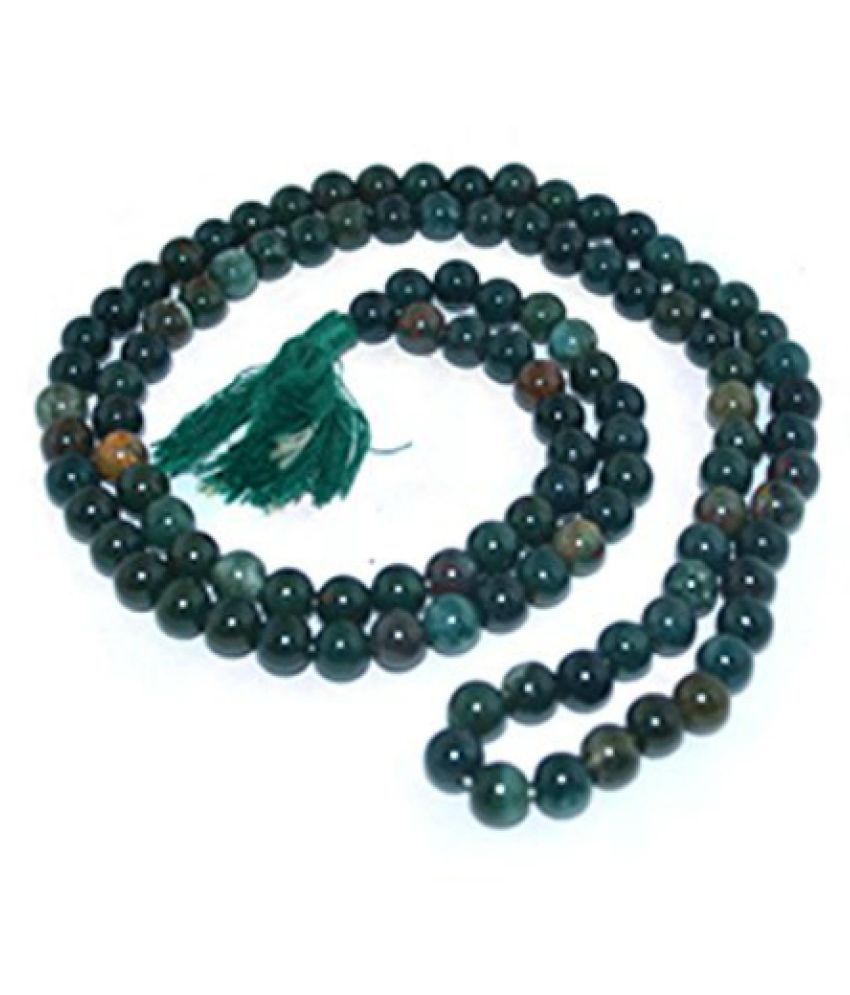 Natural HELIOTROPE Stone Prayer Rosary 108+1 Beads Jap Mala.