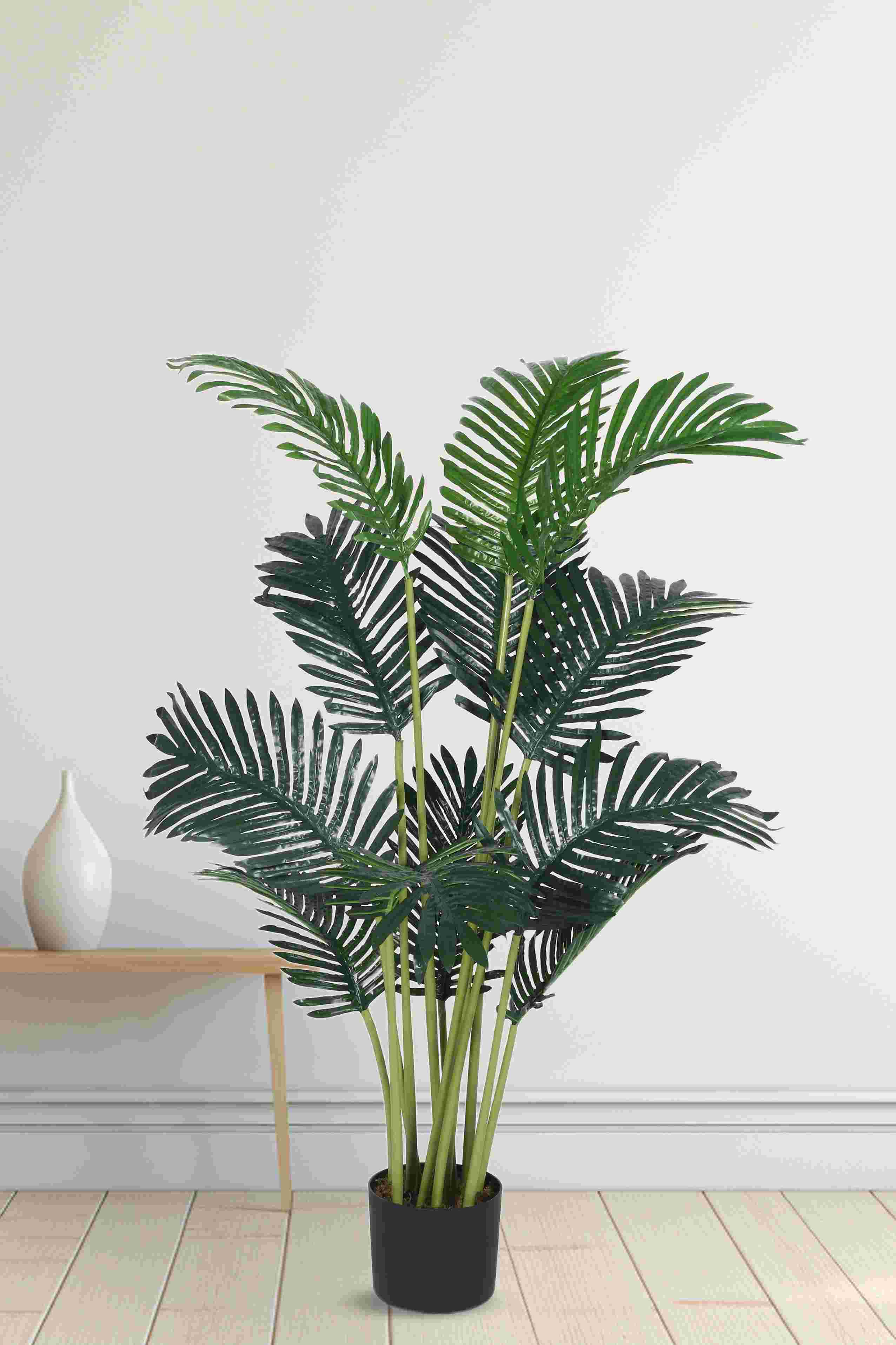 Artificial Plant 47inch Artificial Areca Plants With Black Pot|Home Decor,Office Decor Perfect Housewarming Gift,Set of 1