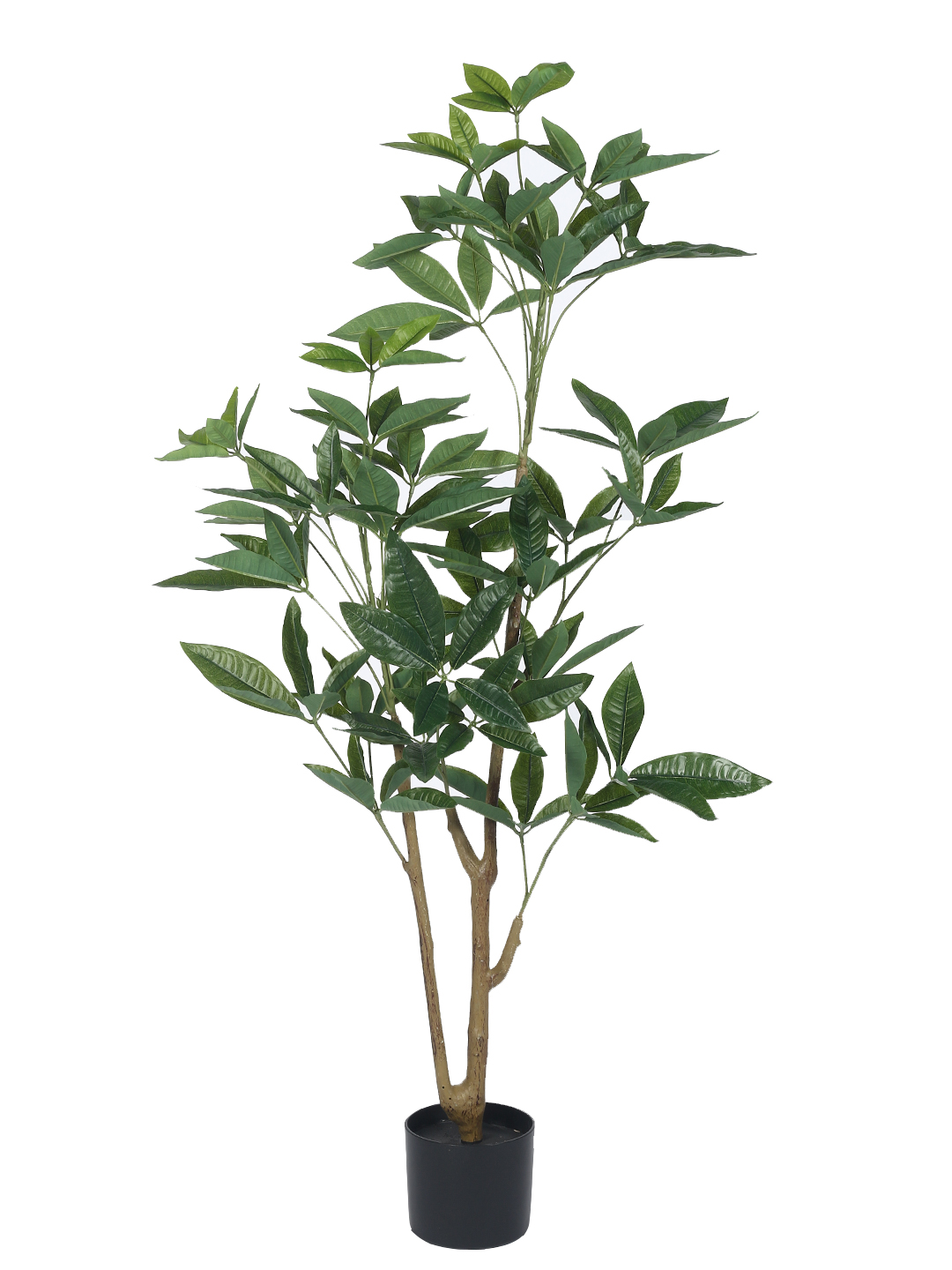 Artificial Plant  51inch Artificial Real Touch Pachira Plants With Black Pot|Home Decor,Office Decor Perfect Housewarming Gift,Set of 1
