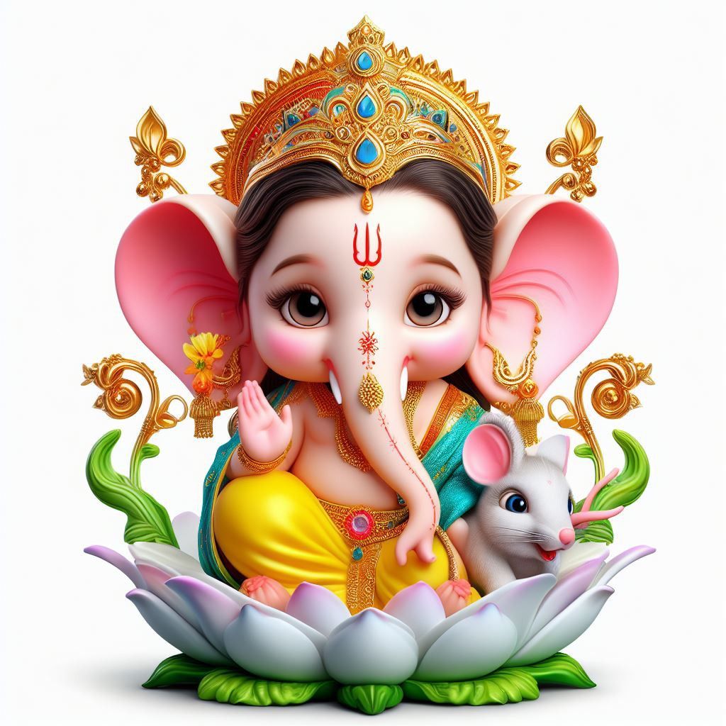 Lord Ganesha Poster for Peace & Prosperity – 15x17 Inch"