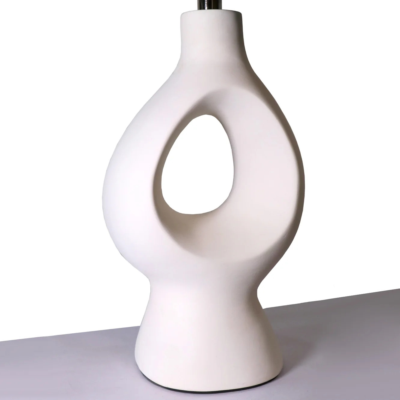 Void Ceramic Table Lamp - Elegant Iron Base & Eclectic Design