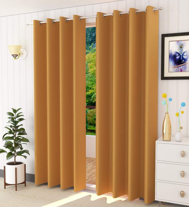 La Elite Room Darkening Polyester Window Curtains