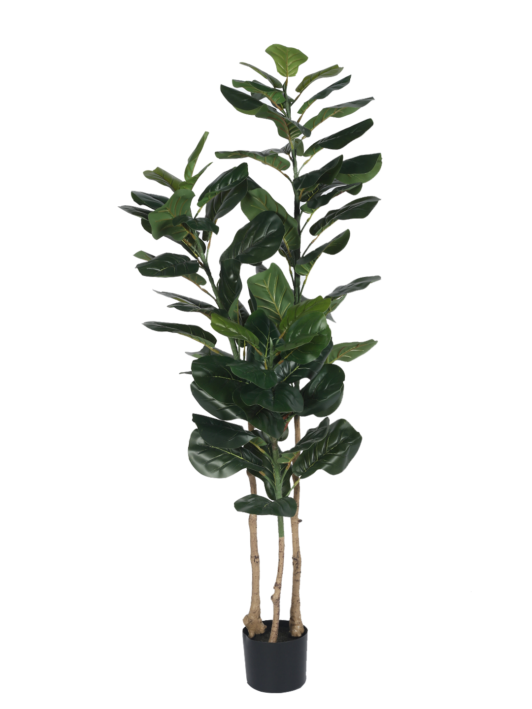 Artificial Plant 59inch Artificial Real Touch FiddleLeaf Plants With Black Pot|Home Decor,Office Decor Perfect Housewarming Gift,Set of 1