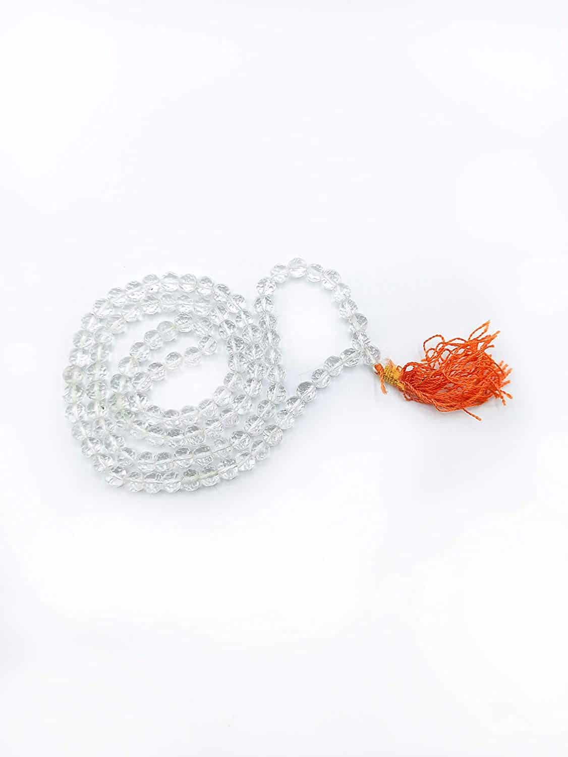 Sphatik Faceted Diamond Cut 108 Beads 6mm Rosary With Certificate.