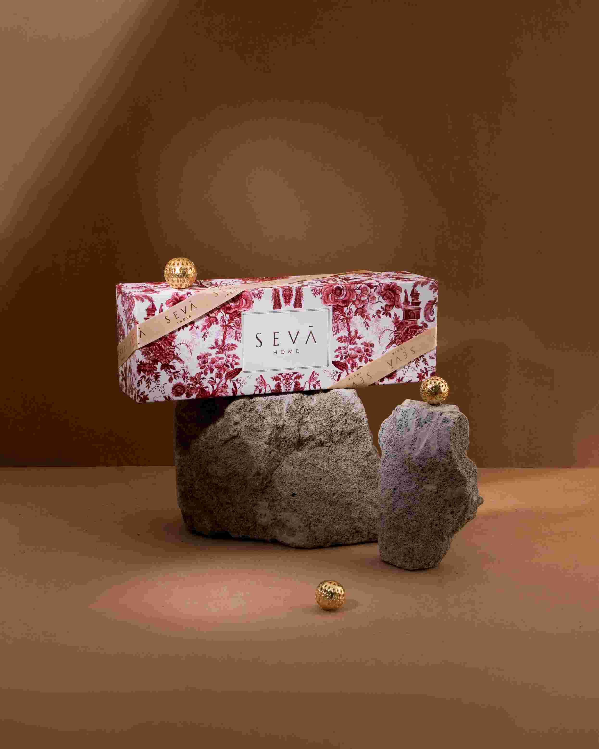 Festive Gift Hamper – Red Classic | Evil Eye Candle & Candle Care Kit | Seva Home Signature Fragrance