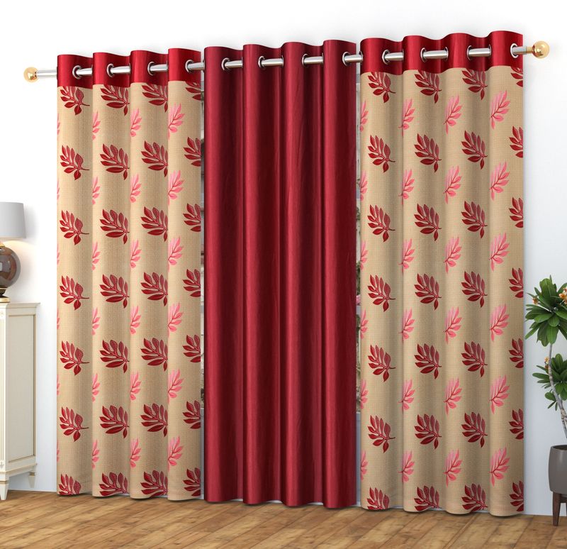 La Elite Room Darkening Polyester Window Curtains