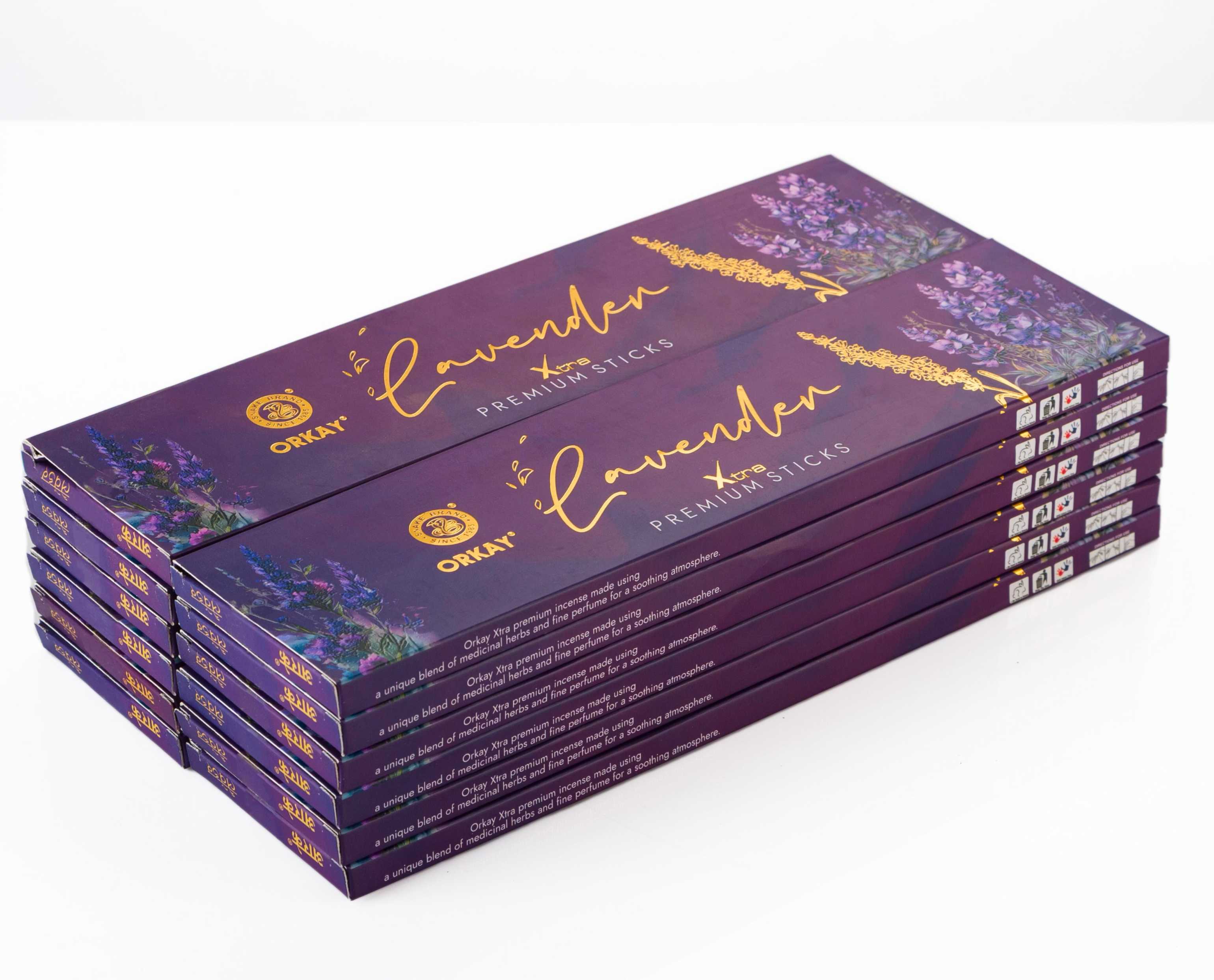 Orkay Lavender 10 sticks || Pack of 12 || Contains 120 sticks Lavender (10, Set of 12)