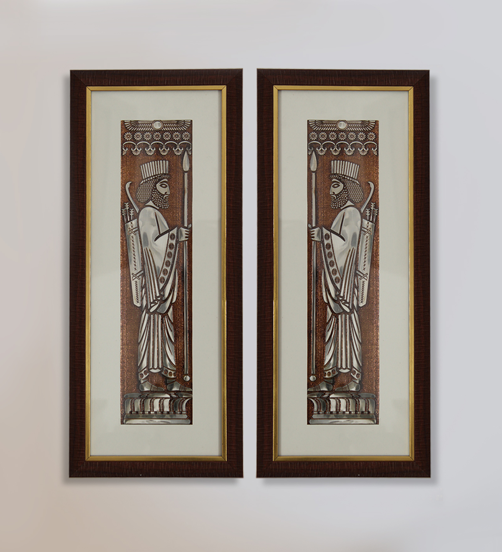The Archaemenid Soldier Embossed Foil Wall Painting