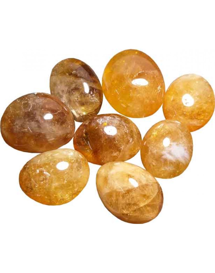 Natural Citrine Colour Crystal Tumble Stones Pack Of 100 gm For Home Decor.