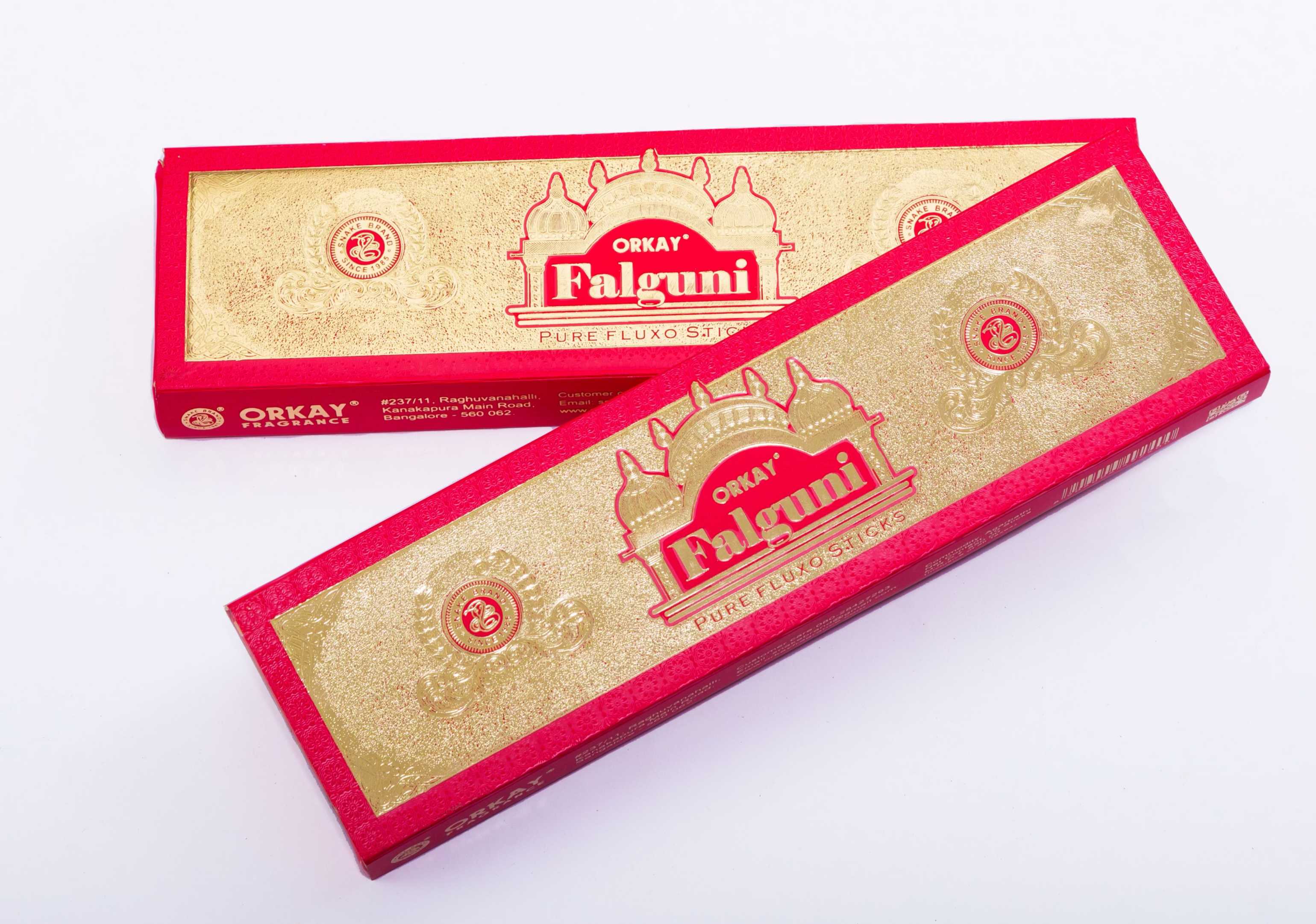 Orkay Pure Red Falguni 10 sticks || Pack of 12 || Contains 120 sticks Red Falguni (10, Set of 12)