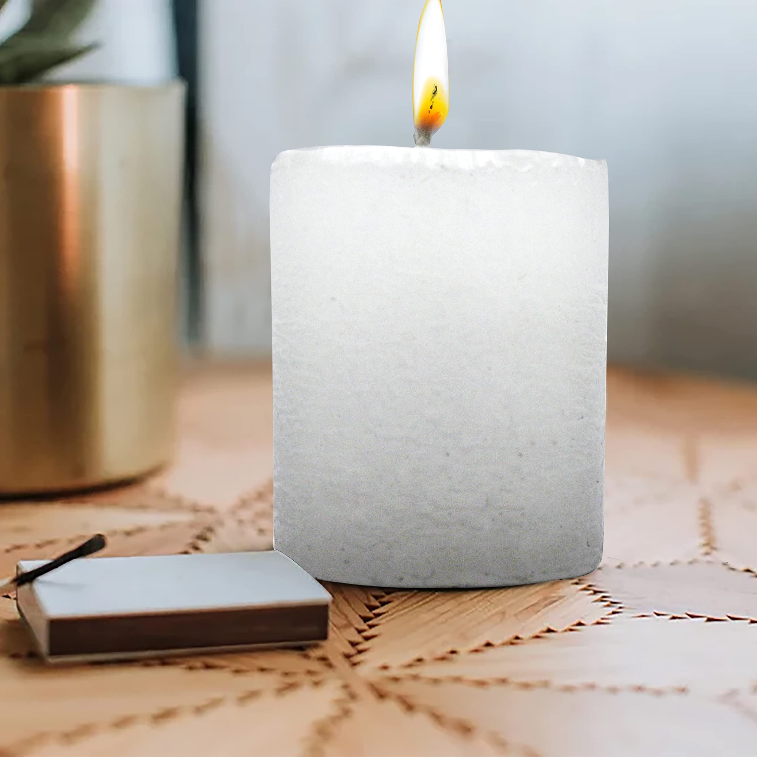 Votive Oudh Candle Strong Scented Candles Aromatherapy Candles|Long Lasting Candles Glass Jar Candle Long Burning for Wedding, Spa, Wellness, Decoration ( Pack of 6 Pcs )