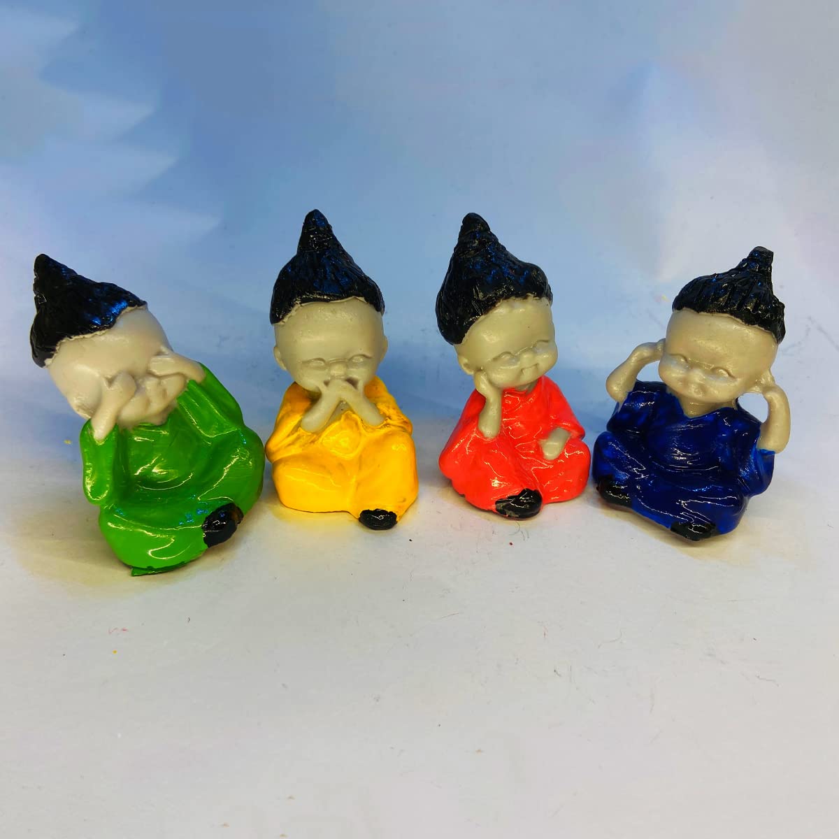Adorable Miniature Laughing Buddha Statues