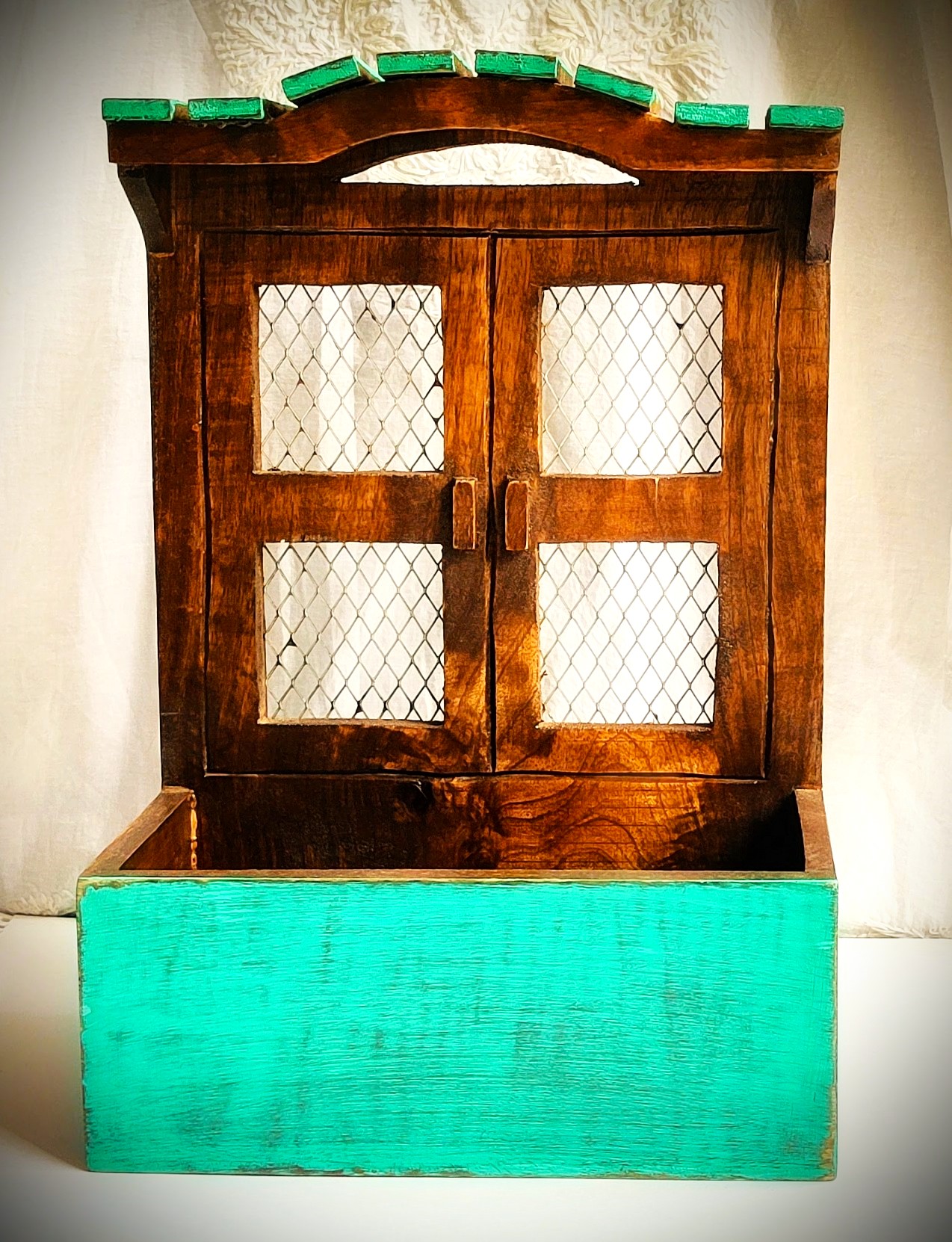 Handcrafted Wooden Flower Pot