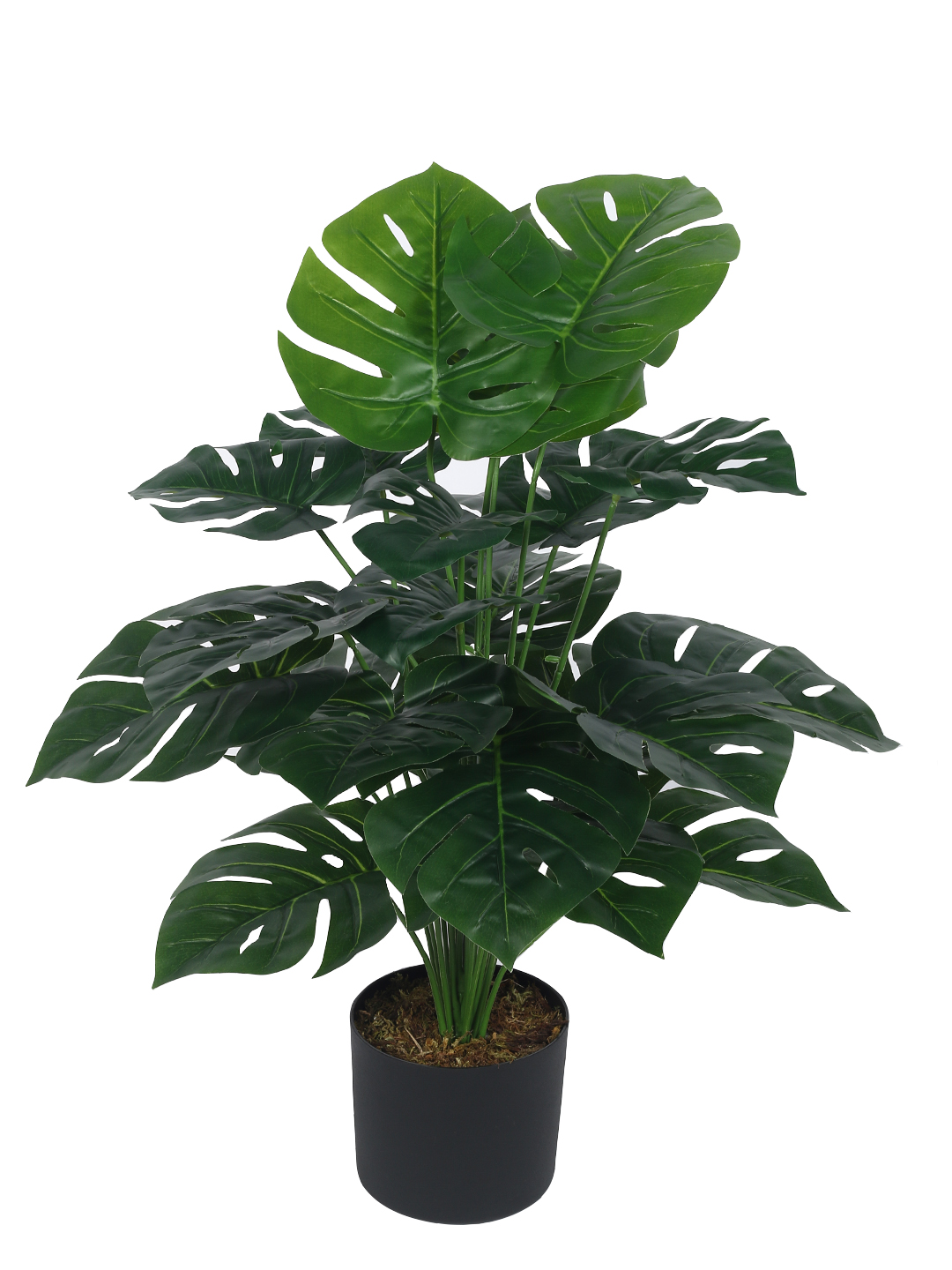 Artificial Plant 31inch Artificial Real Touch Monstera  With Black Pot |Home Decor,Office Decor Perfect decor Gift,Set of 1